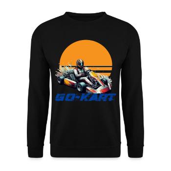 Go Kart - Unisex Sweatshirt - black - Front - Alina (178cm) & Michal (187cm)