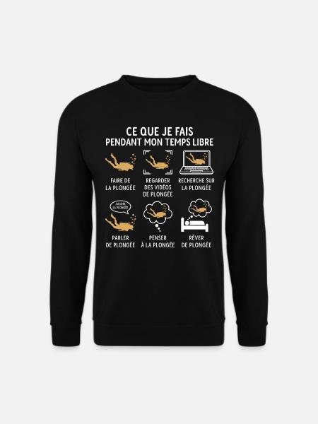 faire de la plongée - Sweat-shirt Unisexe - noir