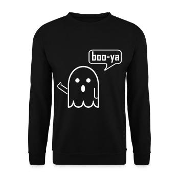 boo ya fantôme - Sweat-shirt Unisexe - noir - Devant - Alina (178cm) & Michal (187cm)