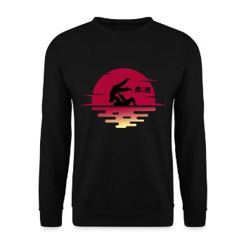 judo judoka dan black belt hajime - Unisex Sweatshirt - black - Front - Alina (178cm) & Michal (187cm)