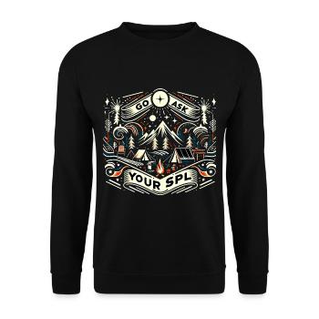 Go Ask Your Spl 8 - Unisex Sweatshirt - black - Front - Alina (178cm) & Michal (187cm)
