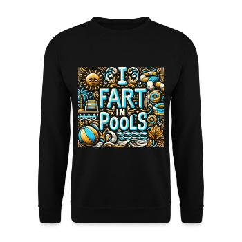 Je Pète Dans Les Piscines 12 - Sweat-shirt Unisexe - noir - Devant - Alina (178cm) & Michal (187cm)