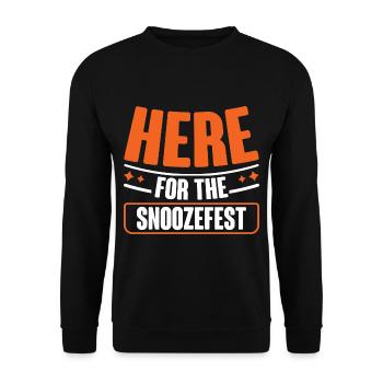 Here For The Snoozefest 2 - Unisex Sweatshirt - black - Front - Alina (178cm) & Michal (187cm)