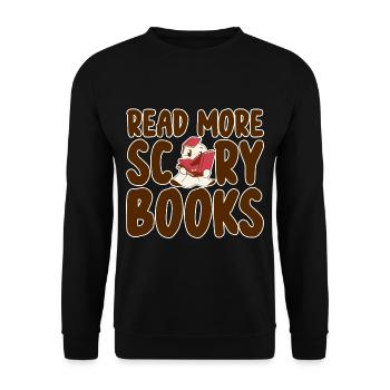 Lire la suite Livres effrayants 2 - Sweat-shirt Unisexe - noir - Devant - Alina (178cm) & Michal (187cm)