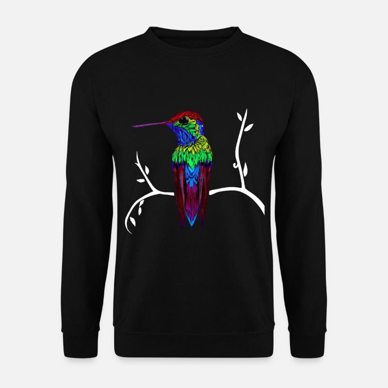 kohlibrie sur une branche - Sweat-shirt Unisexe - noir