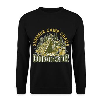 Coordinatrice du chaos du camp d’été 9 - Sweat-shirt Unisexe - noir - Devant - Alina (178cm) & Michal (187cm)