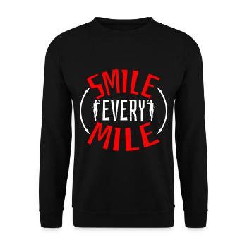 Smile Every Mile 4 - Unisex Pullover - Schwarz - Vorne - Alina (178cm) & Michal (187cm)