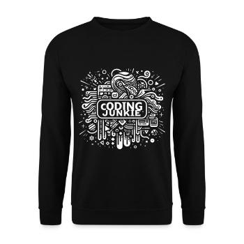 Accro au codage 17 - Sweat-shirt Unisexe - noir - Devant - Alina (178cm) & Michal (187cm)