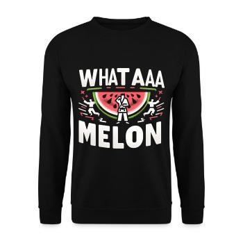 Whataaa Melon 6 - Sweat-shirt Unisexe - noir - Devant - Alina (178cm) & Michal (187cm)