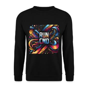Exécuter Cmd 42 - Sweat-shirt Unisexe - noir - Devant - Alina (178cm) & Michal (187cm)