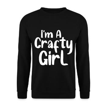I'm A Crafty Girl - Unisex Sweatshirt - black - Front - Alina (178cm) & Michal (187cm)