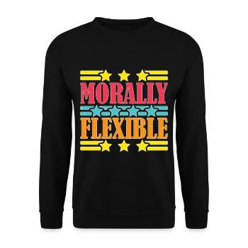 Morally Flexible 6 - Unisex Pullover - Schwarz - Vorne - Alina (178cm) & Michal (187cm)