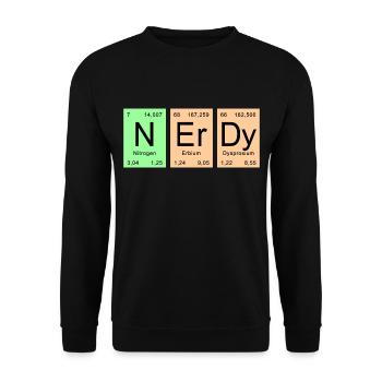 Periodensystem - NErDy - Unisex Pullover - Schwarz - Vorne - Alina (178cm) & Michal (187cm)