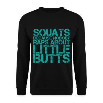 Squats parce que personne ne rappe sur Little Butts 4 - Sweat-shirt Unisexe - noir - Devant - Alina (178cm) & Michal (187cm)