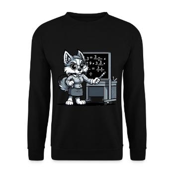 Cute Dog Teacher - Unisex Sweatshirt - black - Front - Alina (178cm) & Michal (187cm)