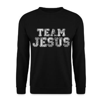 L’équipe Jésus - Sweat-shirt Unisexe - noir - Devant - Alina (178cm) & Michal (187cm)