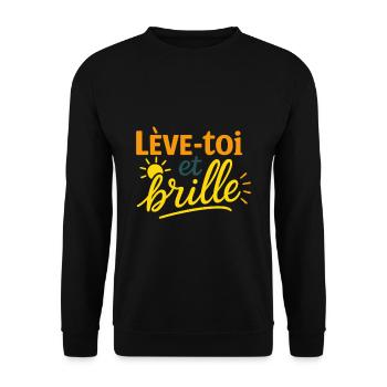 LEVE TOI ET BRILLE - Sweat-shirt Unisexe - noir - Devant - Alina (178cm) & Michal (187cm)