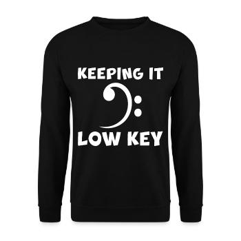 Keeping It Low Key 2 - Unisex Sweatshirt - black - Front - Alina (178cm) & Michal (187cm)