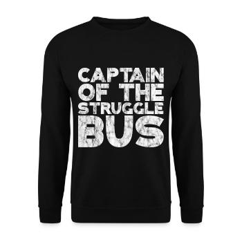 Captain Of The Struggle Bus - Sweat-shirt Unisexe - noir - Devant - Alina (178cm) & Michal (187cm)