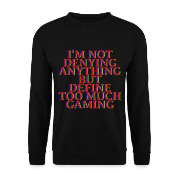Ne rien nier mais définir trop de jeux 4 - Sweat-shirt Unisexe - noir - Devant - Alina (178cm) & Michal (187cm)