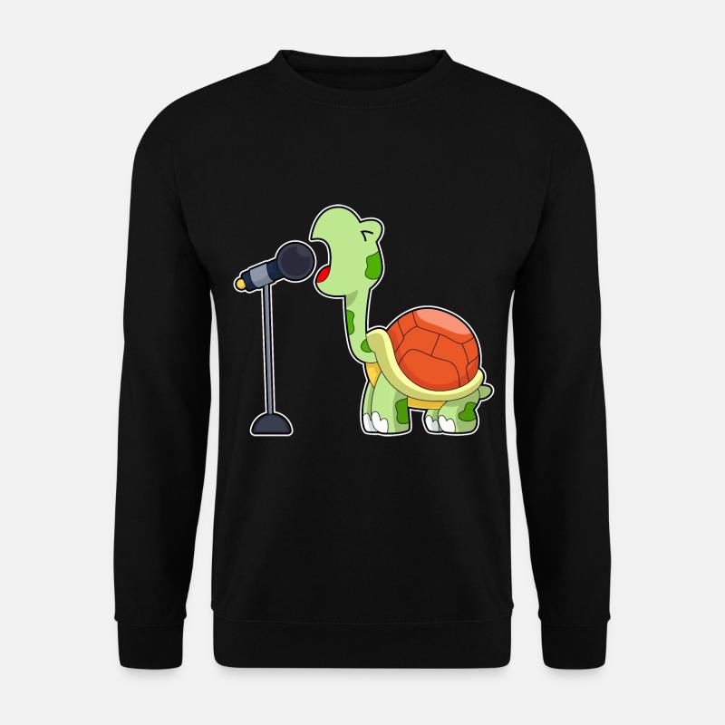 Turtle Singer Microphone Music - Unisex Sweatshirt - black