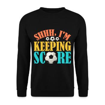 Chut, je garde le score 10 - Sweat-shirt Unisexe - noir - Devant - Alina (178cm) & Michal (187cm)