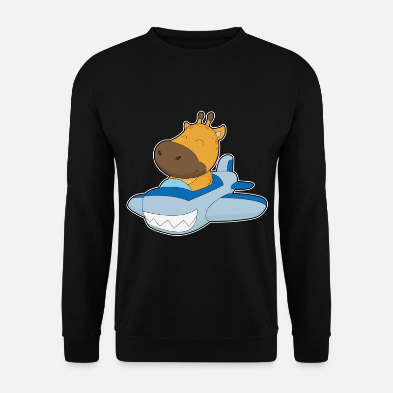 Giraffe Airplane - Unisex Sweatshirt - black