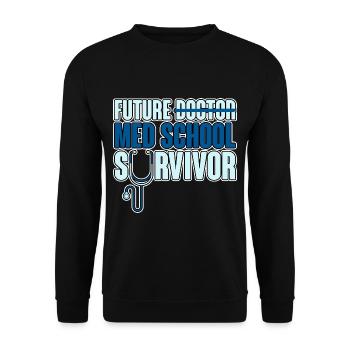 Future Med School Survivor 2 - Unisex Sweatshirt - black - Front - Alina (178cm) & Michal (187cm)