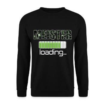 Meister loading Elektro Elektroniker Elektriker - Unisex Pullover - Schwarz - Vorne - Alina (178cm) & Michal (187cm)
