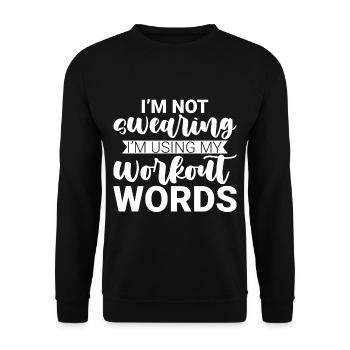 Je ne jure pas que j’utilise mes mots d’entraînement 2 - Sweat-shirt Unisexe - noir - Devant - Alina (178cm) & Michal (187cm)