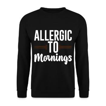 Allergique aux matins 2 - Sweat-shirt Unisexe - noir - Devant - Alina (178cm) & Michal (187cm)