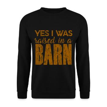 Yes I Was Raised In A Barn 3 - Unisex Sweatshirt - black - Front - Alina (178cm) & Michal (187cm)