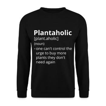Plantaholic Definition Description - Unisex Sweatshirt - black - Front - Alina (178cm) & Michal (187cm)