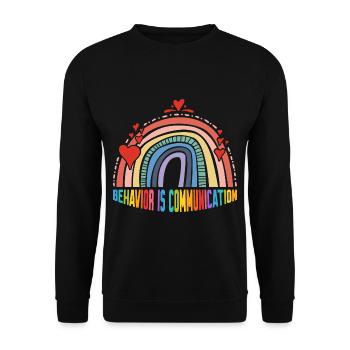 Le comportement est la communication 15 - Sweat-shirt Unisexe - noir - Devant - Alina (178cm) & Michal (187cm)