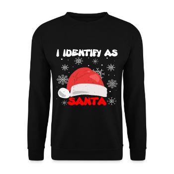 I Identify As Santa 18 - Unisex Sweatshirt - black - Front - Alina (178cm) & Michal (187cm)