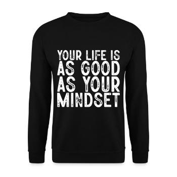 Votre vie est aussi bonne que votre état d’ 4 - Sweat-shirt Unisexe - noir - Devant - Alina (178cm) & Michal (187cm)