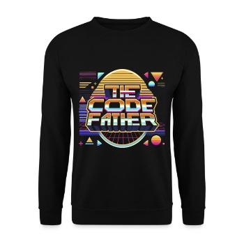 The Codefather 8 - Unisex Pullover - Schwarz - Vorne - Alina (178cm) & Michal (187cm)