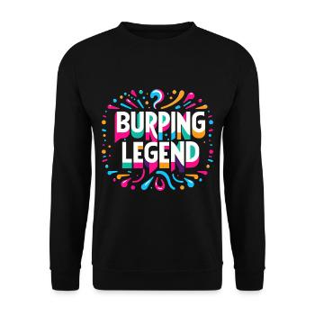 Burping Legend 12 - Unisex Sweatshirt - black - Front - Alina (178cm) & Michal (187cm)