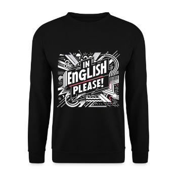 En anglais s’il vous plaît ! 16 - Sweat-shirt Unisexe - noir - Devant - Alina (178cm) & Michal (187cm)