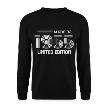 cadeau anniversaire 1955 idée cadeau 1955 - Sweat-shirt Unisexe - noir - Devant - Alina (178cm) & Michal (187cm)