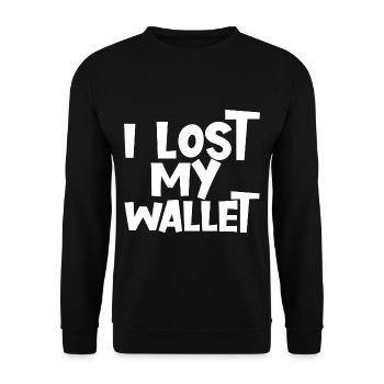 I Lost My Wallet - Unisex Pullover - Schwarz - Vorne - Alina (178cm) & Michal (187cm)