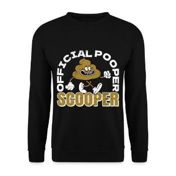 Official Pooper Scooper 30 - Unisex Pullover - Schwarz - Vorne - Alina (178cm) & Michal (187cm)