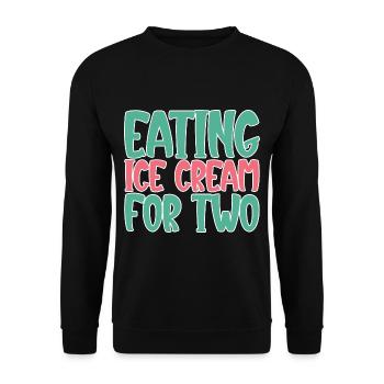 Eating Ice Cream For Two - Unisex Sweatshirt - black - Front - Alina (178cm) & Michal (187cm)