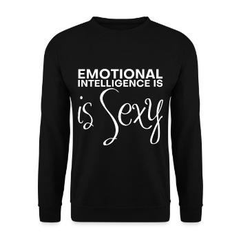Emotional Intelligence Is Sexy - Unisex Sweatshirt - black - Front - Alina (178cm) & Michal (187cm)