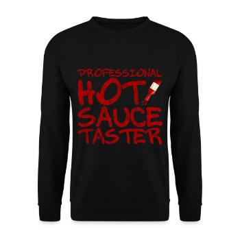 Professional Hot Sauce Taster 3 - Unisex Pullover - Schwarz - Vorne - Alina (178cm) & Michal (187cm)