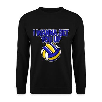 I want to Set You Up 4 - Unisex Sweatshirt - black - Front - Alina (178cm) & Michal (187cm)