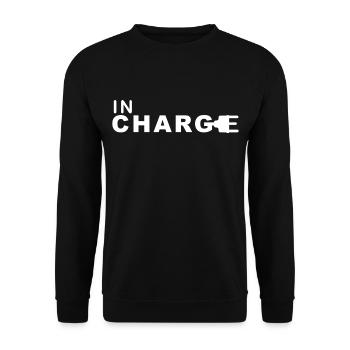 In Charge - Unisex Pullover - Schwarz - Vorne - Alina (178cm) & Michal (187cm)