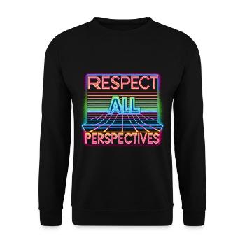 Respectez tous les points de vue - Sweat-shirt Unisexe - noir - Devant - Alina (178cm) & Michal (187cm)