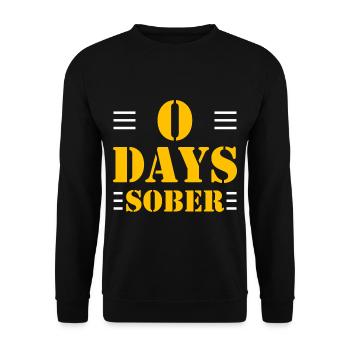 0 Days Sober - Unisex Pullover - Schwarz - Vorne - Alina (178cm) & Michal (187cm)
