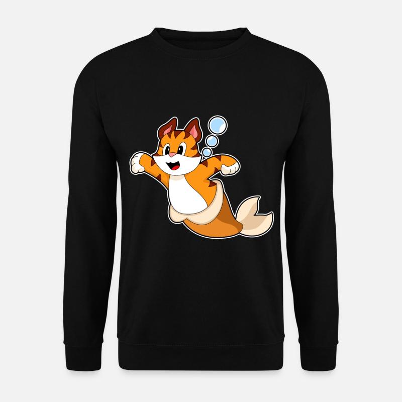 Tiger Mermaid - Unisex Sweatshirt - black